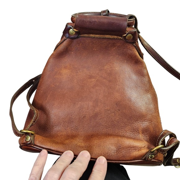 Ghurka Marley No 138 Vintage Brown Leather Backpack Made in USA Handcrafted Bag - Picture 12 of 16